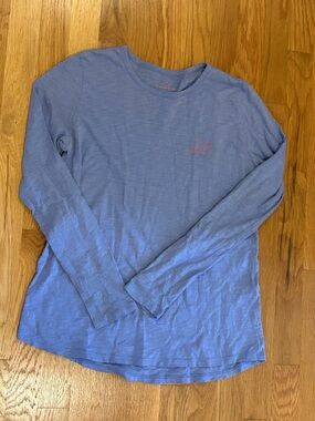 Vineyard Vines Womens Long Sleeve Crewneck Tee - Light Purple with Pink Logo